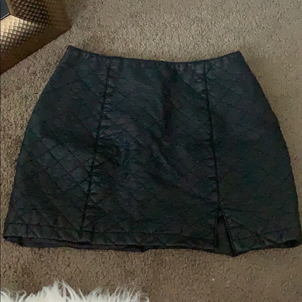 Black mini skirt